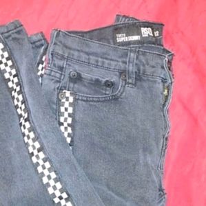 RSQ checkered boys skinny jeans size 12